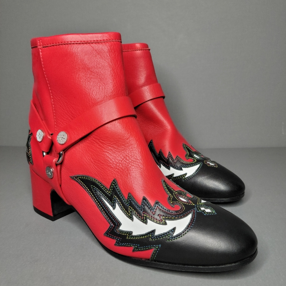 ZADIG & VOLTAIRE Red Trouble Flame Ankle Boots